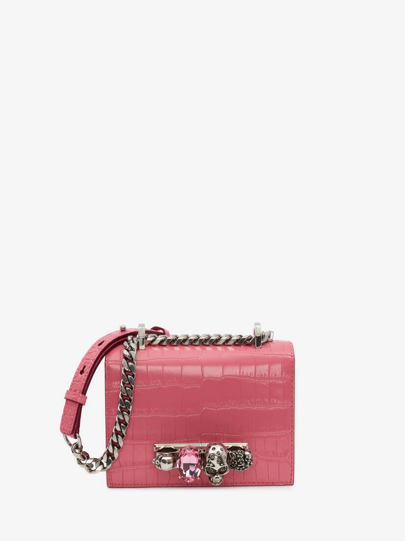 Bolsos Mini Alexander McQueen Mini Jewelled Satchel Mujer - Rosas - Mexico 231-FOZHUS